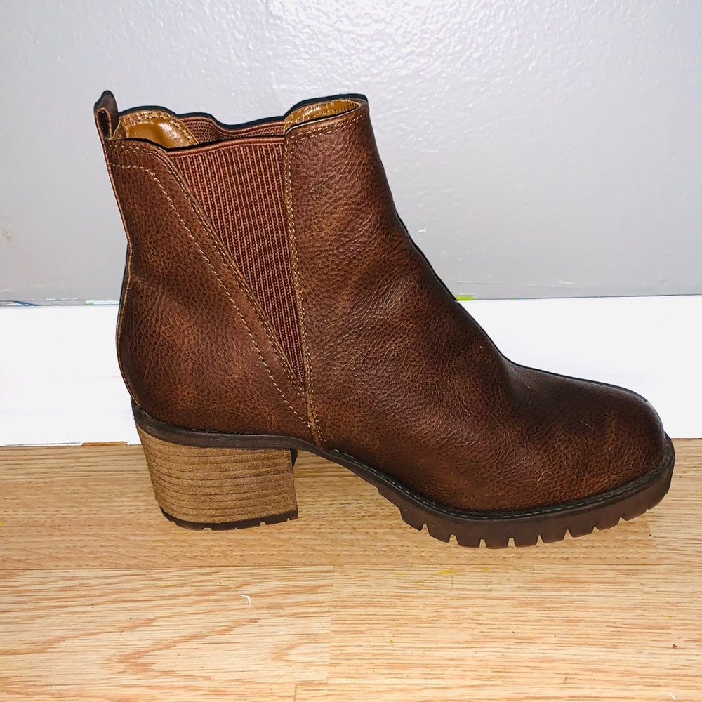 Brown Heeled Booties